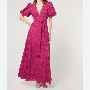 NWT Elliatt Connie Lace Midi Occasion Dress Orchid